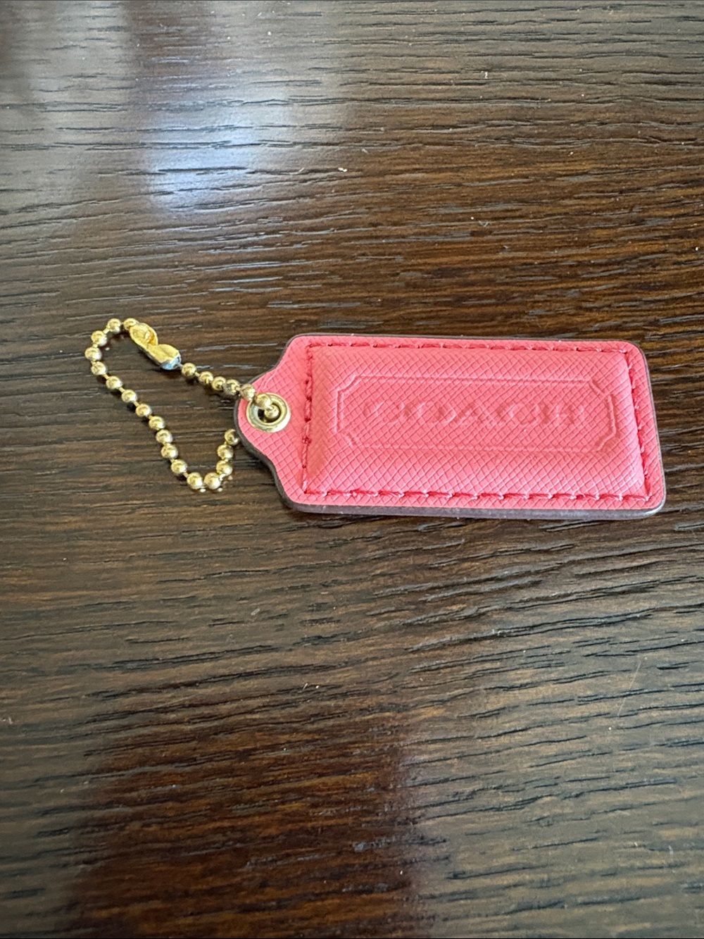Coach Pink/ Coral Pink Hang Tag